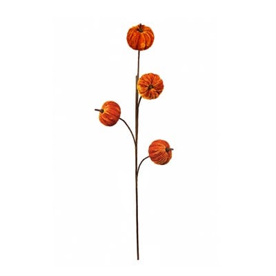 Yapay Kabak Dal Kadife Koyu Turuncu 65 cm