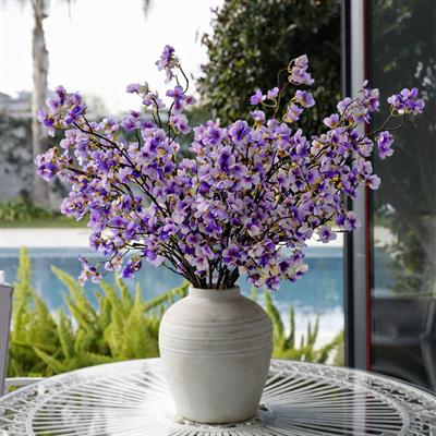 Yapay Kiraz Çiçeği Dalı Mor 65 cm
