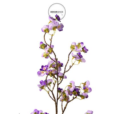 Yapay Kiraz Çiçeği Dalı Mor 65 cm