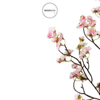 Yapay Kiraz Çiçeği Dalı Pembe 65 cm