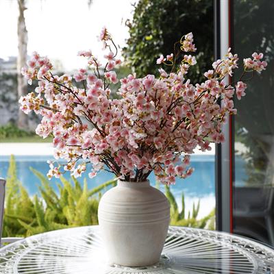 Yapay Kiraz Çiçeği Dalı Pembe 65 cm
