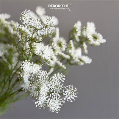 Yapay Kürdan Çiçeği Dal Beyaz 85 cm