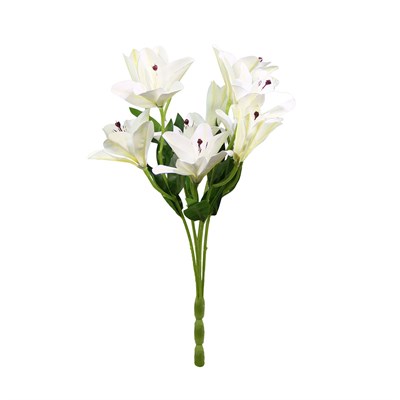 Yapay Lilyum Demet Beyaz 55 cm