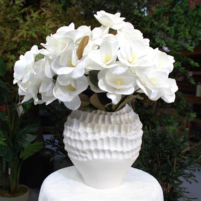 Yapay Manolya Demeti Islak Dokulu Beyaz 45 cm