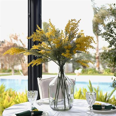 Yapay Mimoza Dalı Sarı 86 cm