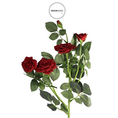 Yapay Mini Çardak Gül Dalı Kırmızı 74 cm