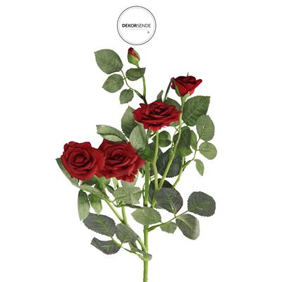Yapay Mini Çardak Gül Dalı Kırmızı 74 cm