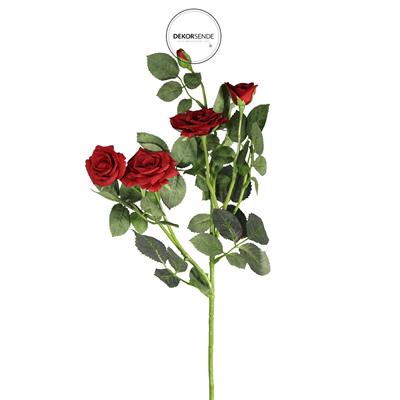 Yapay Mini Çardak Gül Dalı Kırmızı 74 cm