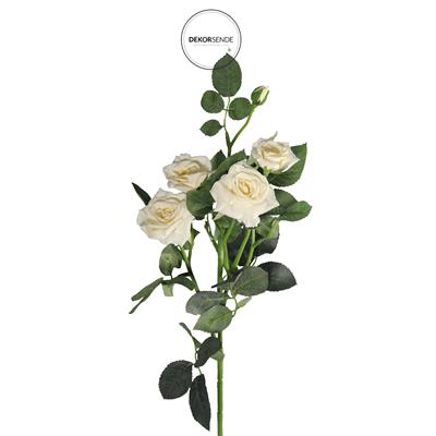 Yapay Mini Çardak Gül Dalı Krem 74 cm