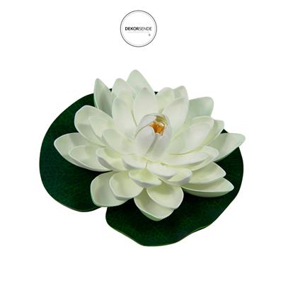 Yapay Nilüfer Çiçeği Krem