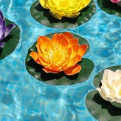 Yapay Nilüfer Çiçeği Turuncu