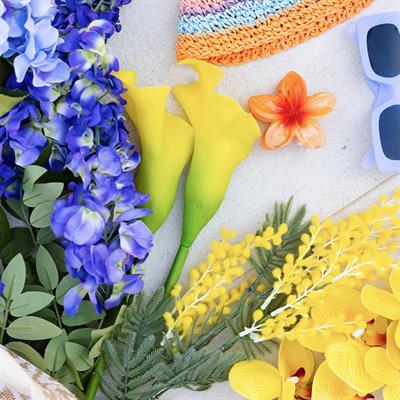 Yapay Orkide Dalı Sarı 90 cm