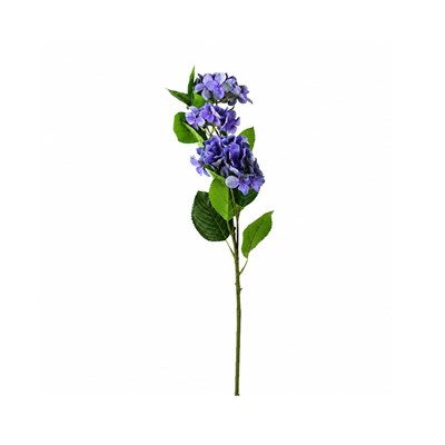 Yapay Ortanca Dal 3 Kafa Yapraklı Mavi 80 cm
