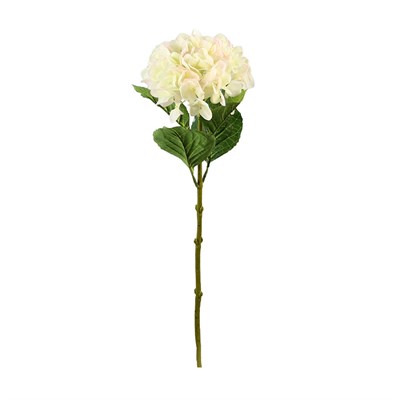 Yapay Ortanca Dal Islak Dokulu Beyaz 70 cm
