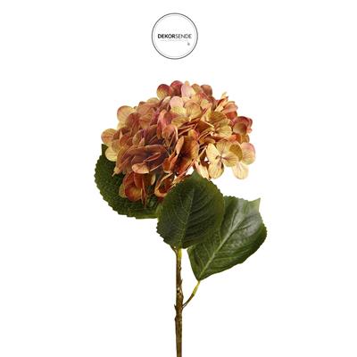 Yapay Ortanca Dalı Turuncu 60 cm