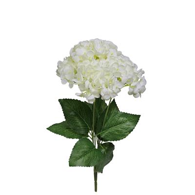 Yapay Ortanca Demeti Islak Dokulu Beyaz 43 cm