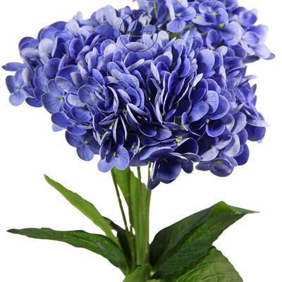 Yapay Ortanca Demeti Islak Dokulu Koyu Mavi 43 cm