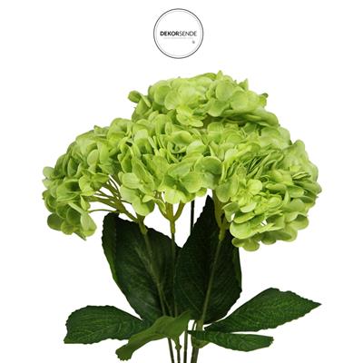 Yapay Ortanca Demeti Islak Dokulu Yeşil 43 cm