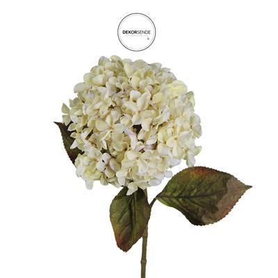 Yapay Ortanca Demeti Vintage Beyaz 65 cm