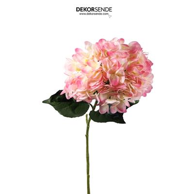 Yapay Ortanca Islak Dokulu Tek Dal Pembe 102 cm