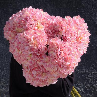 Yapay Ortanca Islak Dokulu Tek Dal Pembe 102 cm