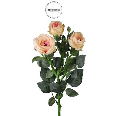 Yapay Piano Gül Dalı Pudra 66 cm