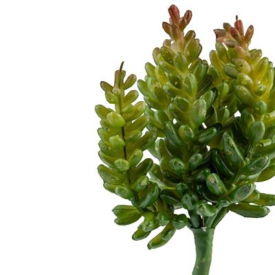 Yapay Sukulent Dal Pıtırcık Yeşil Kırmızı 16 cm