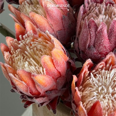Yapay Protea Dal Turuncu 62 cm