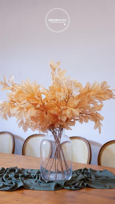 Yapay Rustik Yaprak Dal Somon 80 cm