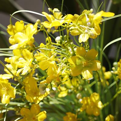 Yapay Sarı Çiçekli Grass Demeti Yeşil 75 cm