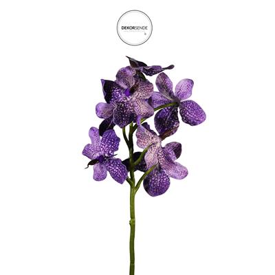 Yapay Vanda Orkide Dal Mor 52 cm