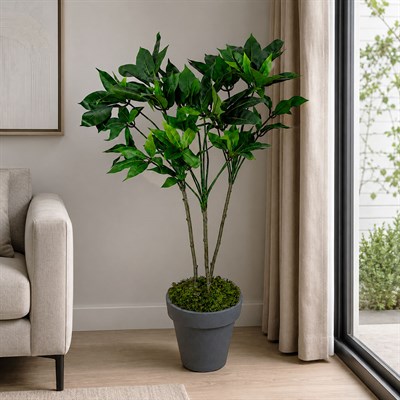 Yapay Yapraklı Ağaç 3 Dal Yeşil 125 cm
