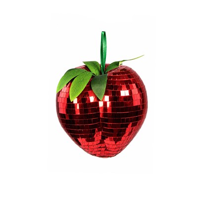Yılbaşı Ağaç Süsü Çilek Parlak Kırmızı 27x17 cm