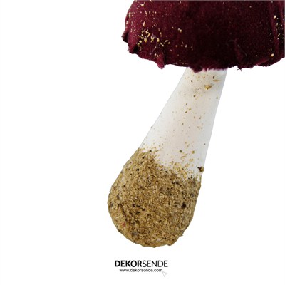 Yılbaşı Ağaç Süsü Mantar Bordo 13 cm