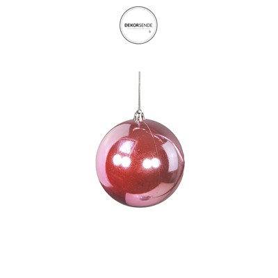 Yılbaşı Ağaç Topu 3 Adet Pembe 10 cm