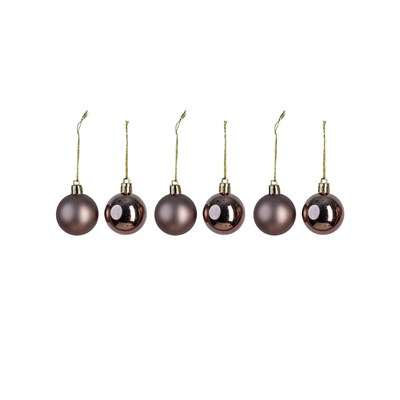 Yılbaşı Ağaç Topu 6 Adet Füme 4 cm