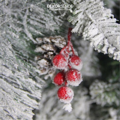 Yılbaşı Çam Ağacı Karlı Berryli 210 cm