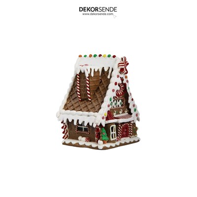 Yılbaşı Dekoratif Kurabiye Ev Biblosu Küçük Model 24 cm