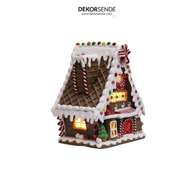 Yılbaşı Dekoratif Kurabiye Ev Biblosu Küçük Model 24 cm