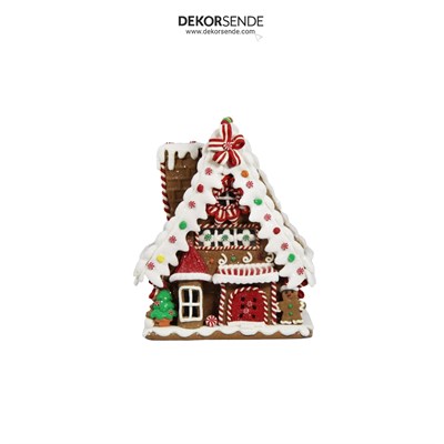 Yılbaşı Dekoratif Kurabiye Ev Biblosu Küçük Model 24 cm