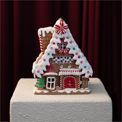 Yılbaşı Dekoratif Kurabiye Ev Biblosu Küçük Model 24 cm
