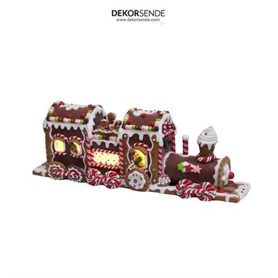 Yılbaşı Dekoratif Kurabiye Tren Biblosu 50 cm