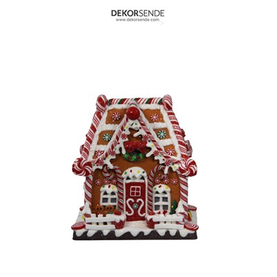 Yılbaşı Dekoratif Şekerleme Kurabiye Ev Biblosu 20 cm
