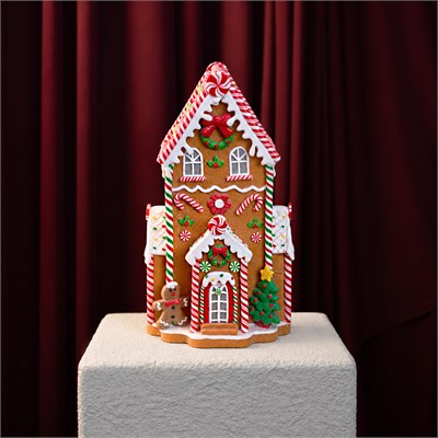 Yılbaşı Dekoratif Şekerleme Kurabiye Ev Biblo 39 cm