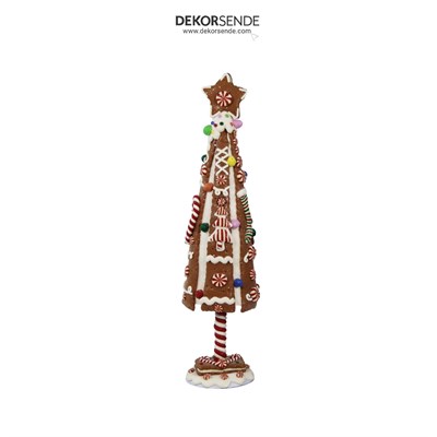 Yılbaşı Dekoratif Yıldızlı Şekerleme Çam Ağacı Biblosu 39 cm