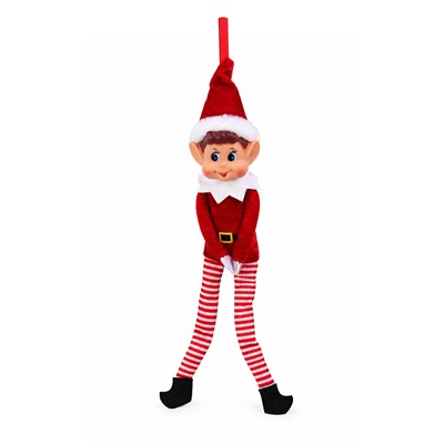 Yılbaşı Figürü Elf Çocuk Kırmızı 45 cm