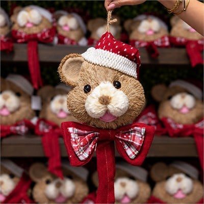 Yılbaşı Kapı Süsü Büyük Ayıcık Teddy Bear Kırmızı 60 cm