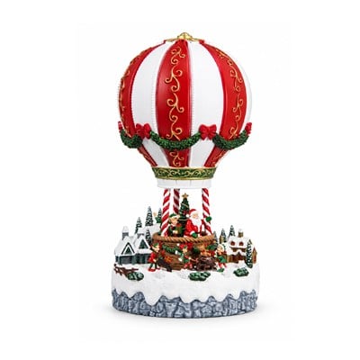 Yılbaşı Kar Küresi Işıklı Balonda Noel Baba Model 35 cm
