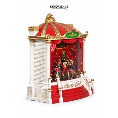Yılbaşı Kar Küresi Işıklı Sirk Model 22x25 cm