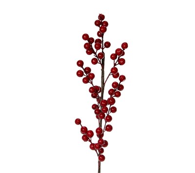 Yılbaşı Süsü Pike Dal Berry Kırmızı 51 cm